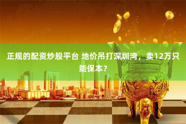正规的配资炒股平台 地价吊打深圳湾，卖12万只能保本？